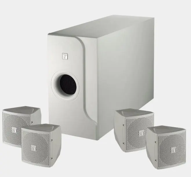 TOA BS-301W Høyttalersystem hvitt 4xSatelitt 1x sub, passiv 