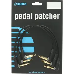 Klotz PP-AJJ0060 ubalansert pedal patch med vinkel jack 3 stk 60cm