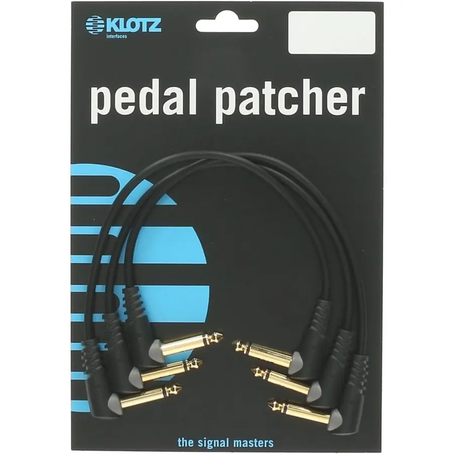 Klotz PP-AJJ0060 ubalansert pedal patch med vinkel jack 3 stk 60cm 