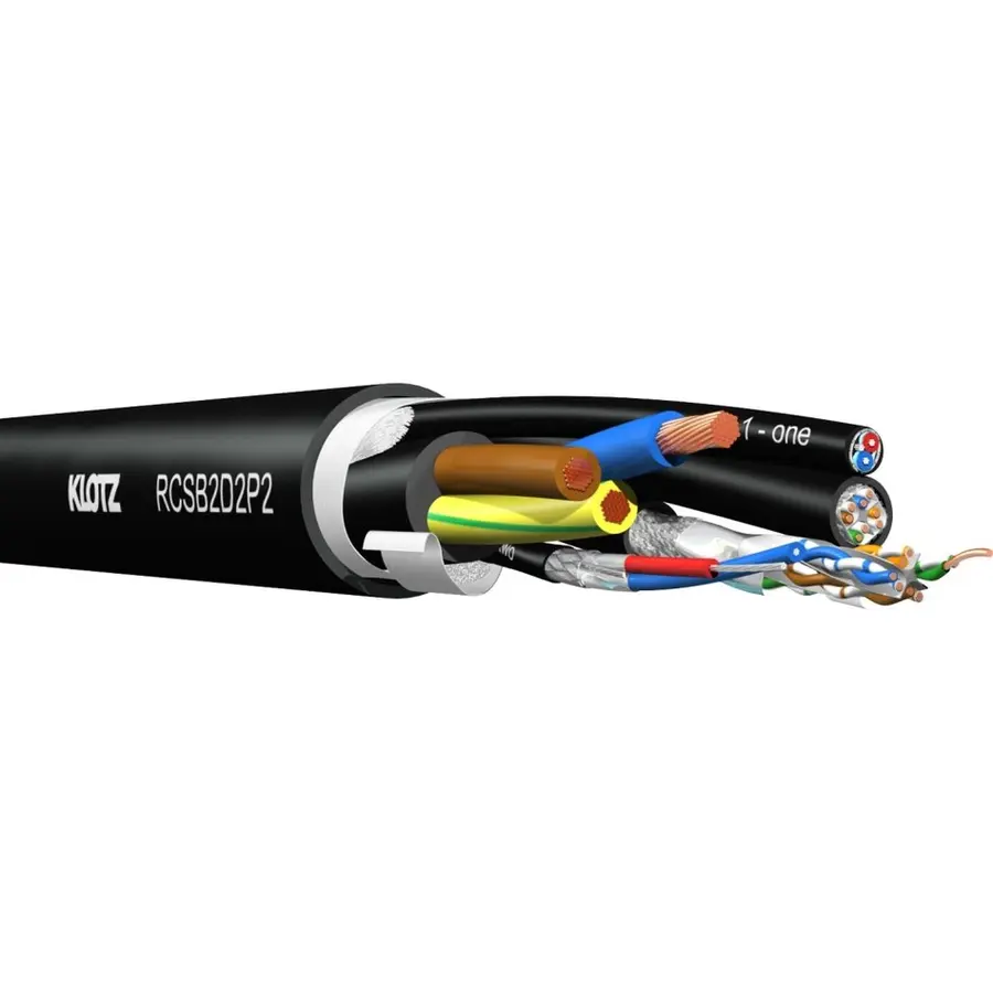 Klotz RCSB2D2P2 hybrid 2 x CAT5e SF/UTP 2 X digital audio power 2,5mm2 *pr m 