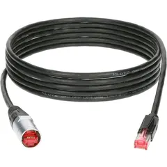 Klotz CP5ER1Y010 RAMCAT5 SF/UTP EtherCON NE8MC/RJ45 Patch PVC sort 10 m