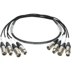 Klotz LAE04FMX03 4 ch loom ana/dig 2/2 XLR 3p F/M 2/2 XLR 3p F/M 3meter