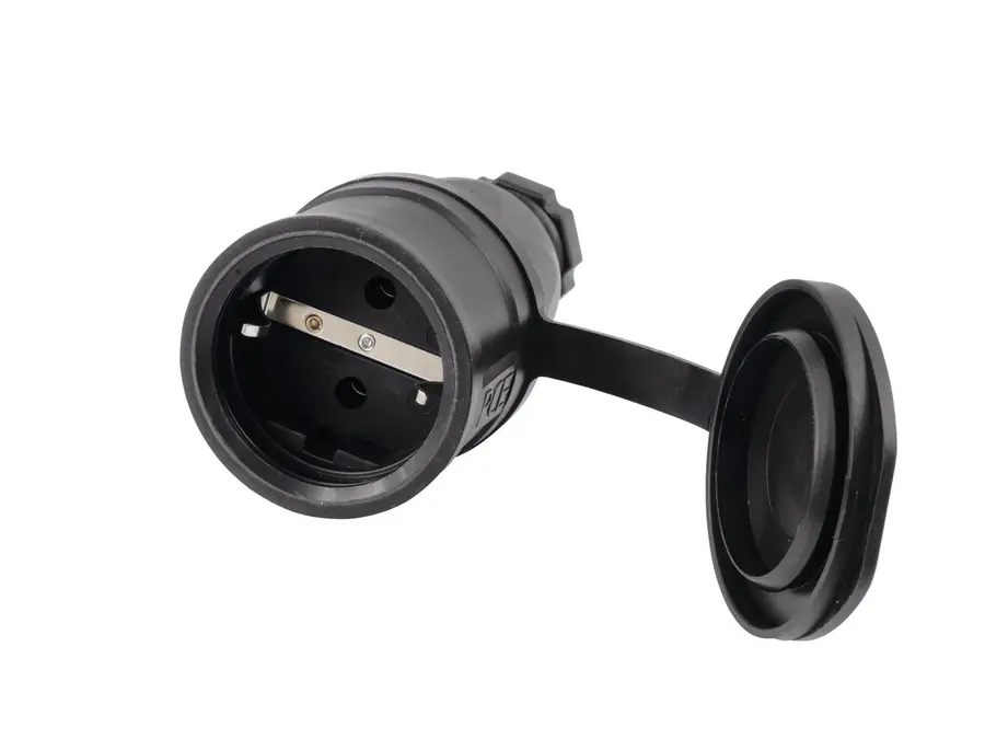 PC ELECTRIC Safety Connector Rubber Black/Blue 