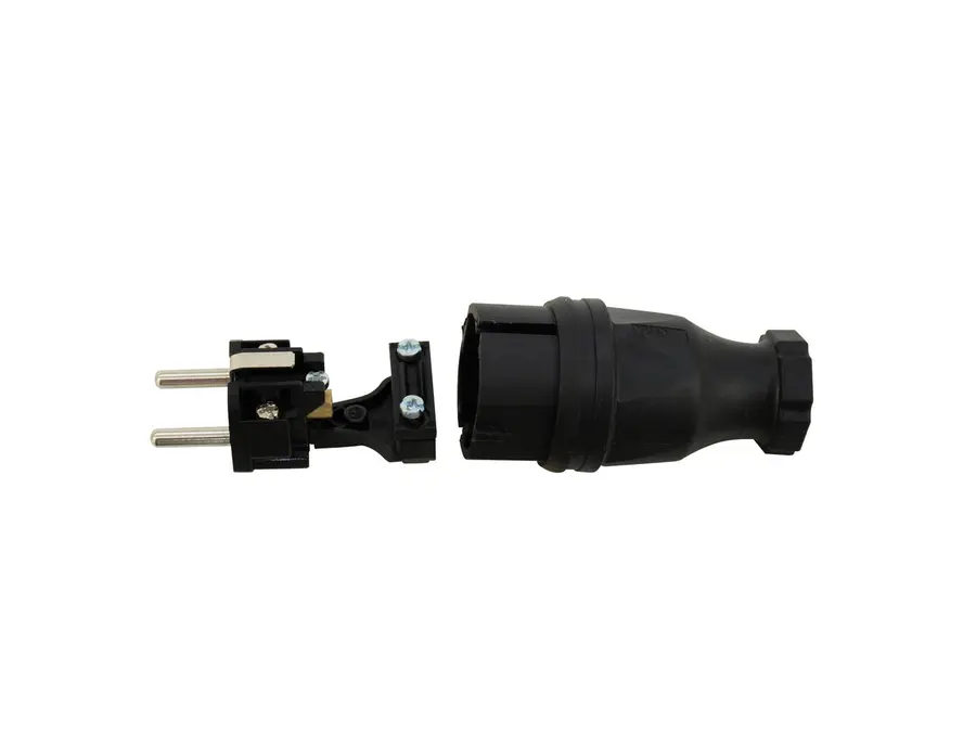 PC ELECTRIC Safety Plug Rubber bk 
