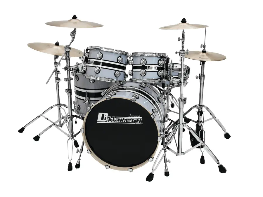 DIMAVERY DS-600 Drum set 10-12-16-22-14 med hi-hat, cymbal stativ, uten cymbaler 