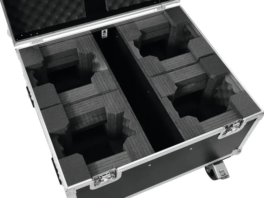 ROADINGER Flightcase 4x LED TMH-X1 Moving-Head Beam 