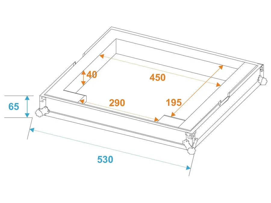 ROADINGER Flightcase DMX Move Bigfoot 