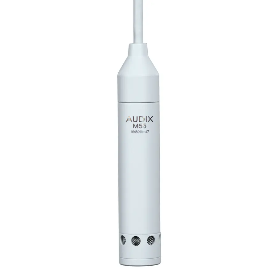 Audix M55WHC Hanging 12mm Condenser Mic Hypercardioid, White 