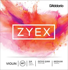 D'Addario DZ310 3/4M Violin Strings Zyex Set 3/4 Medium Tension