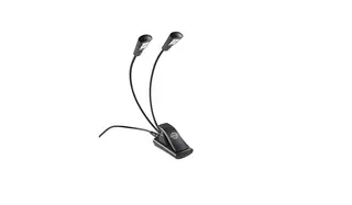 K&amp;M 12245 Music stand light Double 4 LED Sort, FlexLight  Inc. 3x(AAA) &amp; 5V pwr