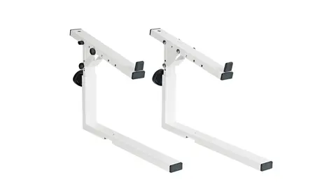 K&amp;M 18811 Stacker, ensfarget hvit use a second keyboard or laptop w/18810