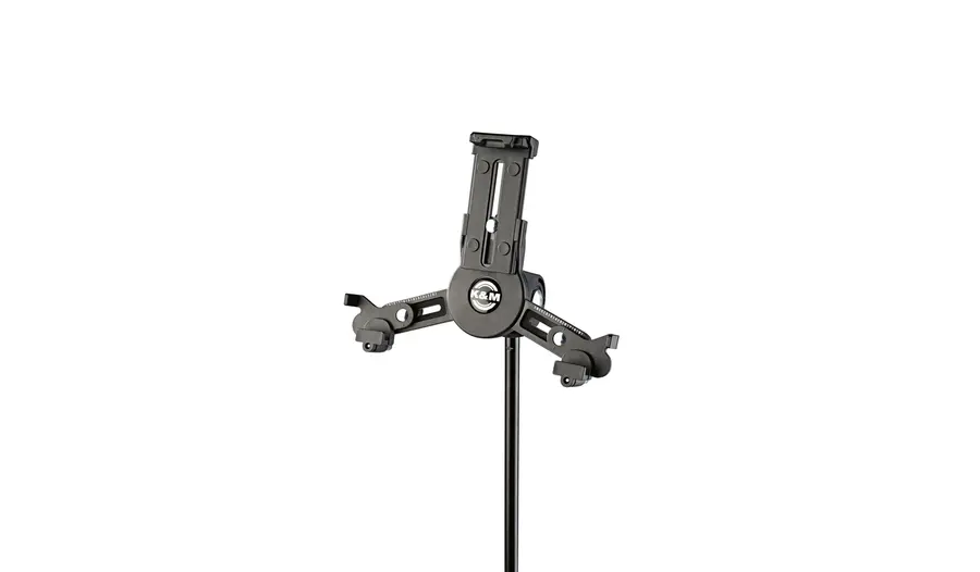 K&M 19795 Nettbrett/PC-Stativ, Sort Universal Tablet Holder, 3/8" gjenger 
