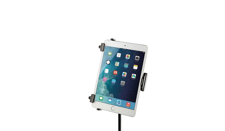 K&M 19795 Nettbrett/PC-Stativ, Sort Universal Tablet Holder, 3/8" gjenger 
