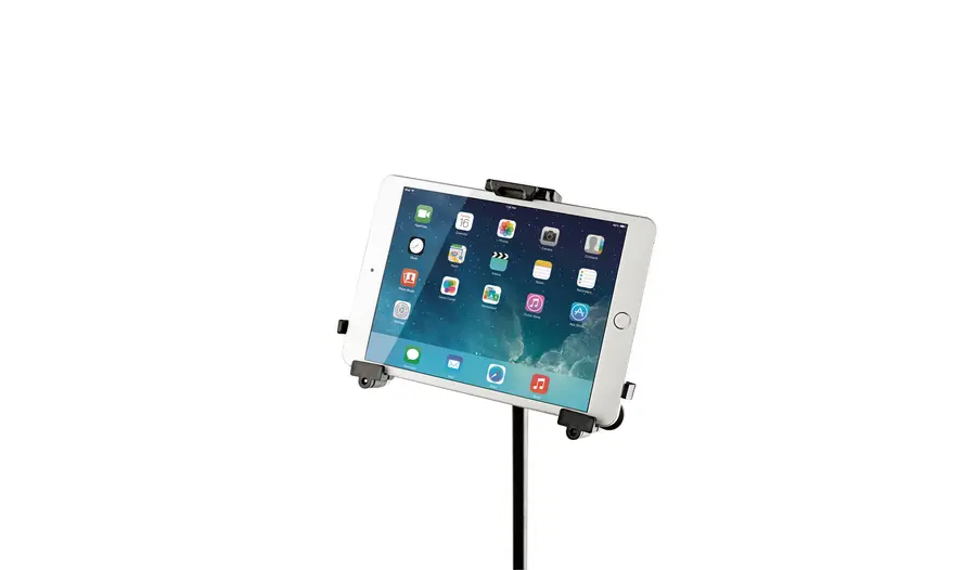K&M 19795 Nettbrett/PC-Stativ, Sort Universal Tablet Holder, 3/8" gjenger 