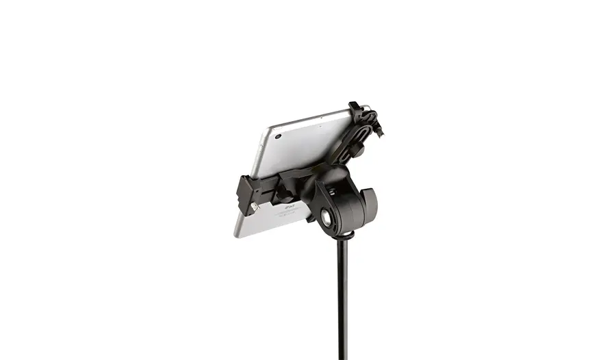 K&M 19795 Nettbrett/PC-Stativ, Sort Universal Tablet Holder, 3/8" gjenger 