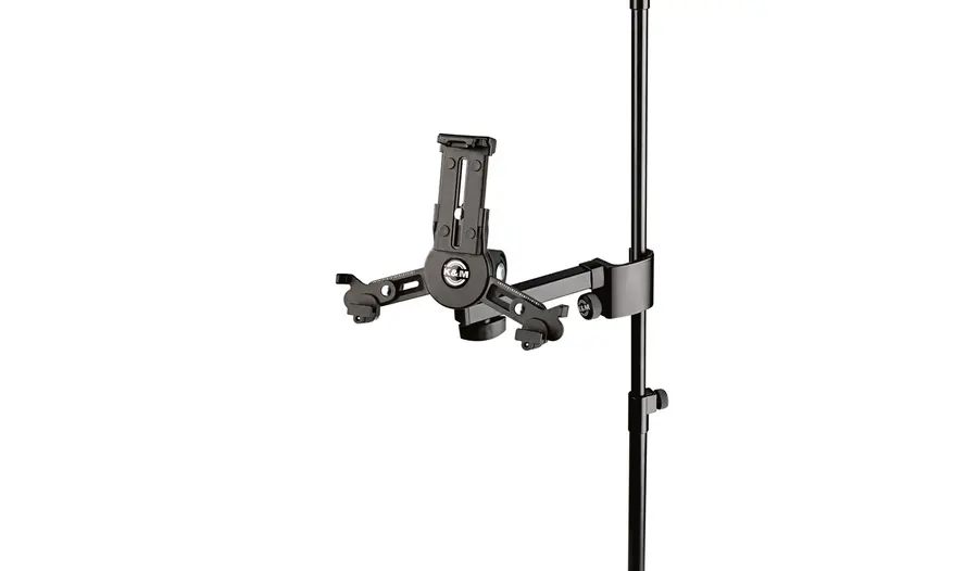 K&M 19796 Nettbrett/PC-Stativ, Sort Universal Tablet Holder, 30mm klemme 
