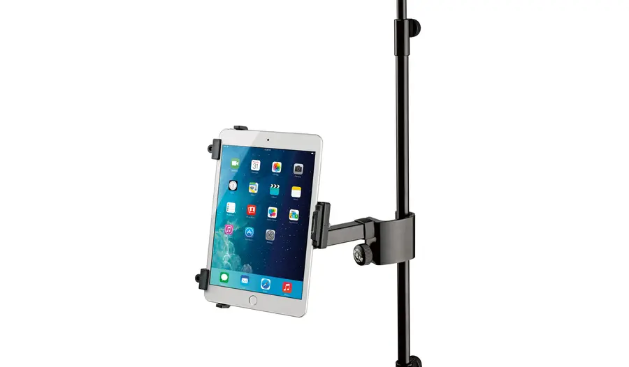 K&M 19796 Nettbrett/PC-Stativ, Sort Universal Tablet Holder, 30mm klemme 