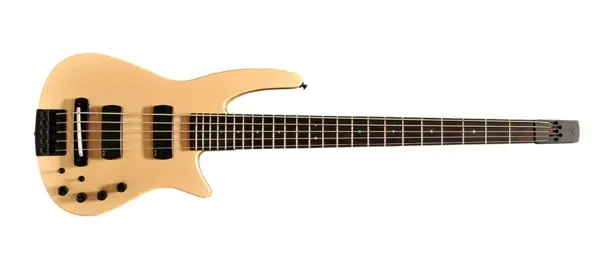 NS DESIGN CR5-BG-NAS 5st Elbass Headless Fretted - Natural Stained 