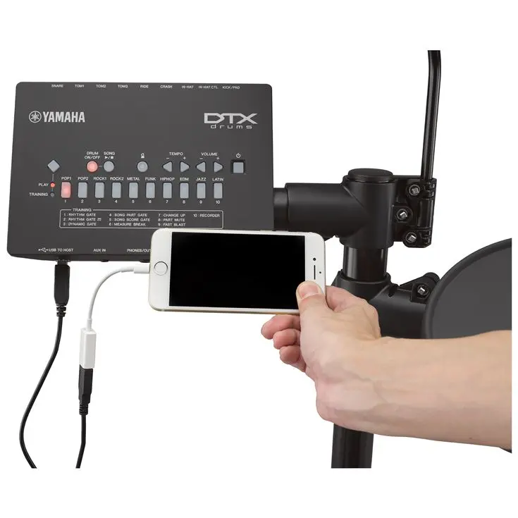 Yamaha DTX432K digitalt trommesett 10 trommesett, 10 opplæringsfunksjoner 
