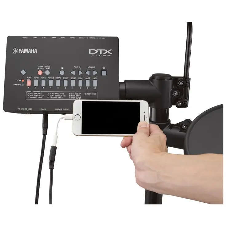 Yamaha DTX432K digitalt trommesett 10 trommesett, 10 opplæringsfunksjoner 