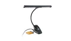 K&amp;M 12295 Music stand light Dimmer Light Sort, Inc. 3x(AAA) &amp; 5V pwr