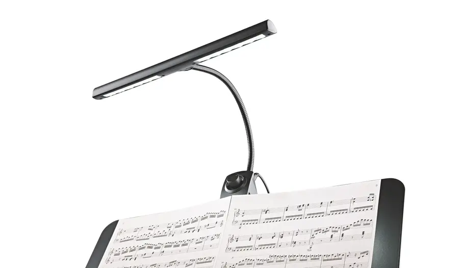 K&M 12295 Music stand light Dimmer Light Sort, Inc. 3x(AAA) & 5V pwr 