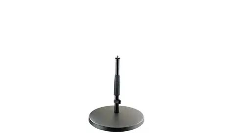 K&amp;M 23320 Mkrofonstativ, Sort Tung støpejernsbase H: 217-347 mm, 3/8“