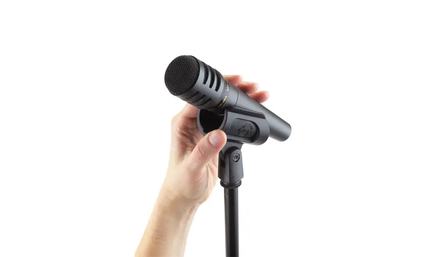 K&M 85070 Microphone clip, black ø34?40 mm.  3/8" and 5/8" 