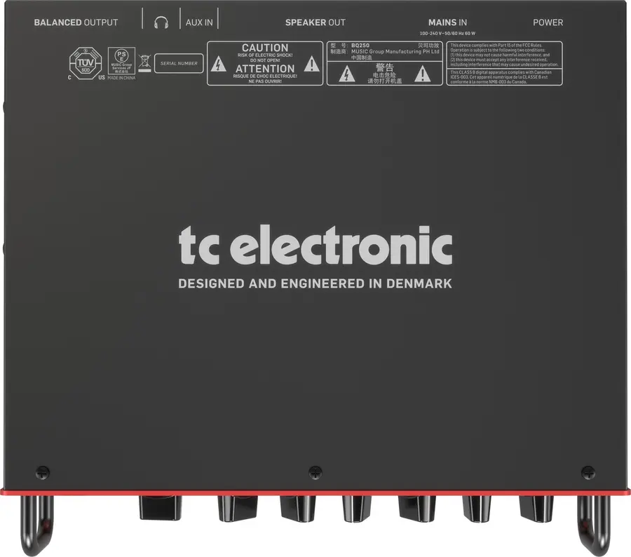 TC Electronic BQ250 250 Watt Portable Bass Head with Mosfet Preamp 