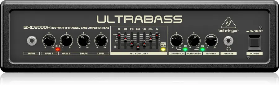 Behringer BXD3000H ULTRABASS Compact 300W, 2-channel bass amplifier 