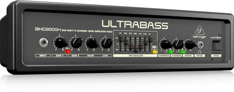 Behringer BXD3000H ULTRABASS Compact 300W, 2-channel bass amplifier 