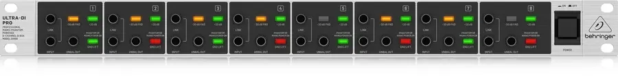Behringer DI800 V2 ULTRA-DI PRO Professional 8-Channel DI-Box 