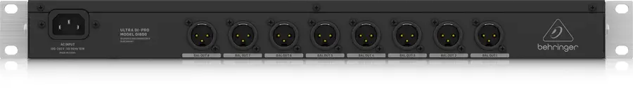 Behringer DI800 V2 ULTRA-DI PRO Professional 8-Channel DI-Box 