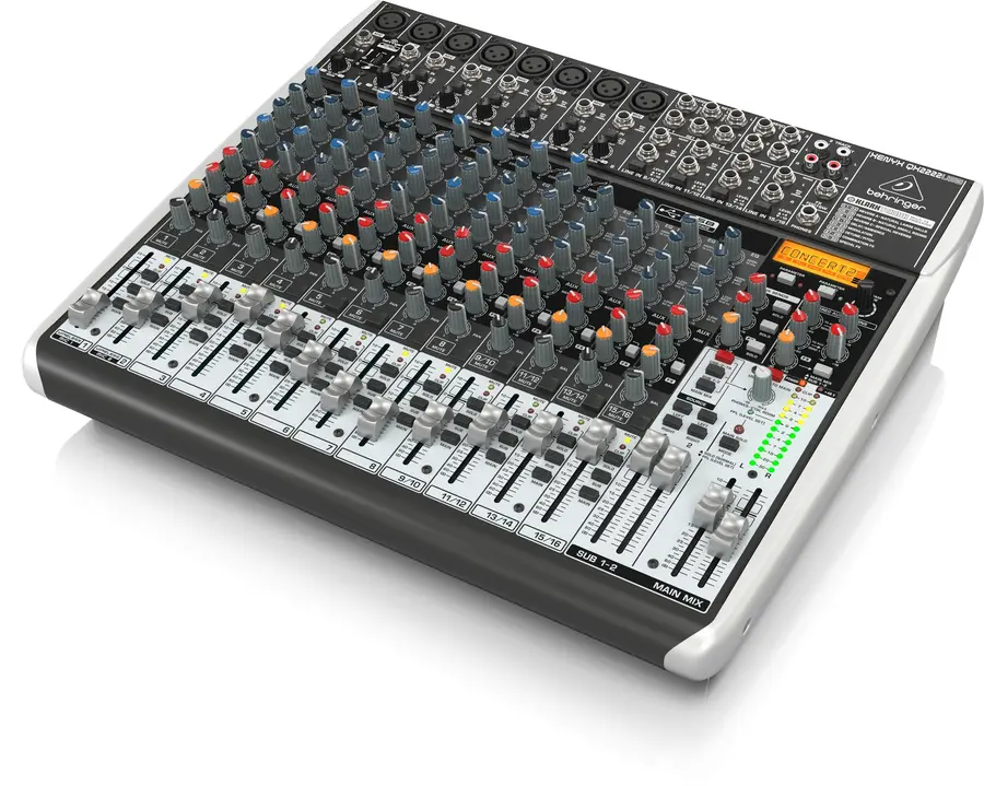 Behringer Xenyx QX2222USB Premium Mixer 22-Input 2/2-Bus, KLARK TEKNIK Multi-FX 