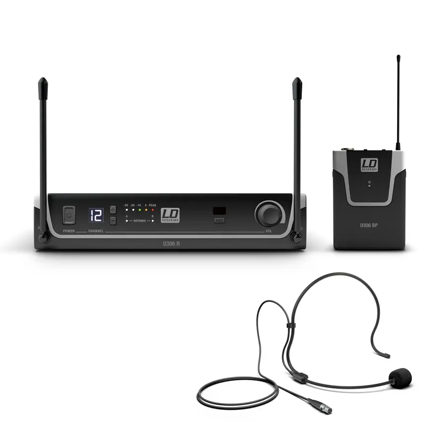 LD Systems U306 BPH Wireless Microphone System with Bodypack and Headset 