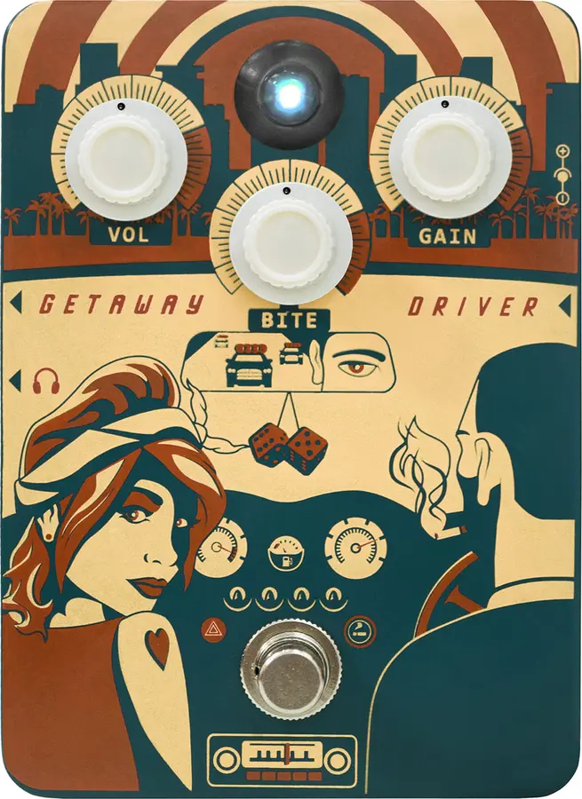 Orange Getaway Driver amp-in-a-box type pedal 
