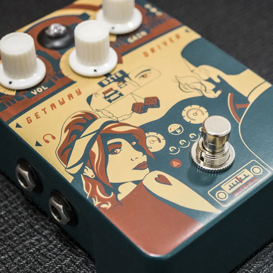 Orange Getaway Driver amp-in-a-box type pedal 