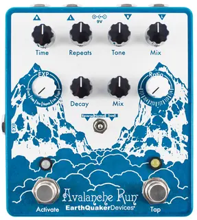 EarthQuaker devices Avalanche Run V2 Stereo Reverb &amp; Delay with Tap Tempo