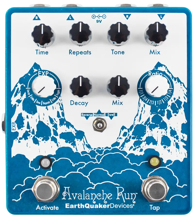 EarthQuaker devices Avalanche Run V2 Stereo Reverb & Delay with Tap Tempo 