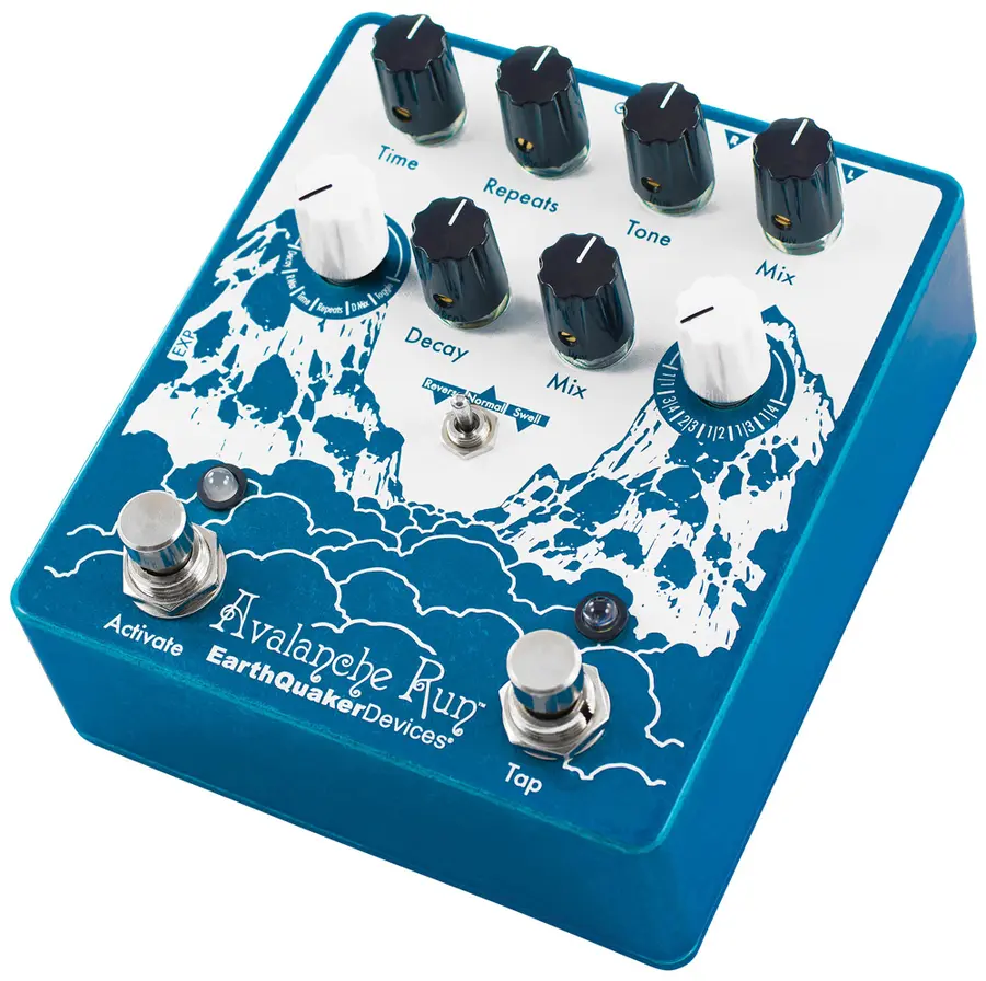 EarthQuaker devices Avalanche Run V2 Stereo Reverb & Delay with Tap Tempo 