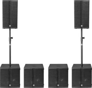 HK Audio Linear 3 High Performance Pack 2 L3-112FA, 4 LSUB-1500A, covers, stands