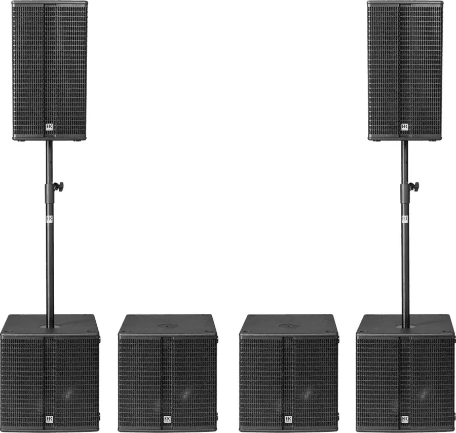 HK Audio Linear 3 High Performance Pack 2 L3-112FA, 4 LSUB-1500A, covers, stands 