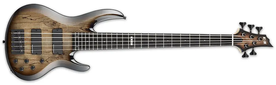 ESP E-II BTL-5 Black Natural Burst Spalted Maple 