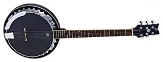 Ortega OBJE350/6-SBK 6-str. Guitar-Banjo med mik, med Gigbag