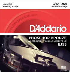 D'Addario EJ55 5-str. Banjo 010-023 Medium Phosphor Bronze (sett)
