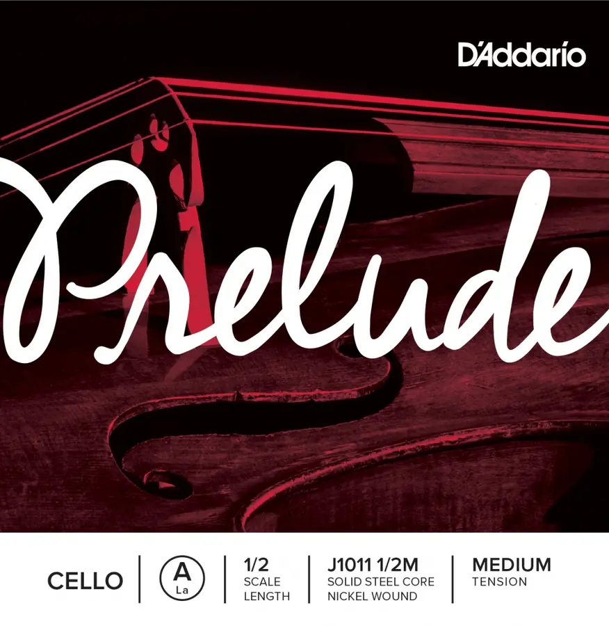 D'Addario J1011 1/2M Prelude Cello A 1/2 Medium Tension 