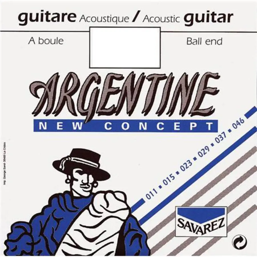 Savarez 1610MF Acoustic Jazz Guitar Set (011-046) Light Ball End Light 