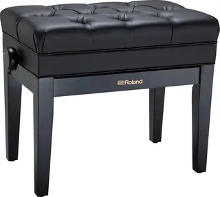 Roland RPB-500BK Piano Bench Satin Black vinyl seat music compartment