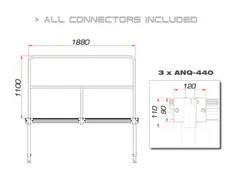GUIL TMQ-02/440 Stage Rail 188 cm (Aluminium Version)