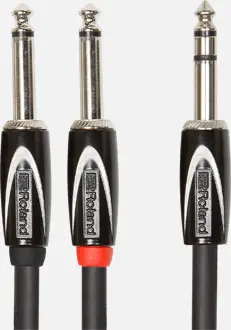 Roland RCC-10-TR28 3m Interconnect Cable 1/4" TRS(MALE)-Dual 1/4" 